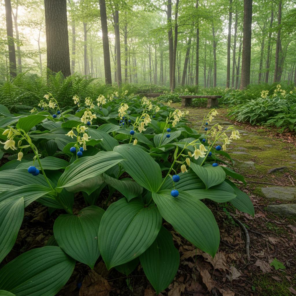 Nordamerikanische Waldlilie (Clintonia borealis)