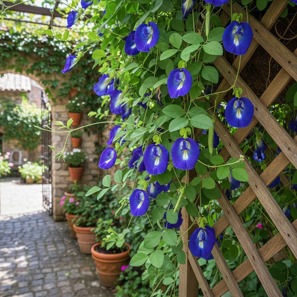 Blaue Schmetterlingserbse (Clitoria ternatea)
