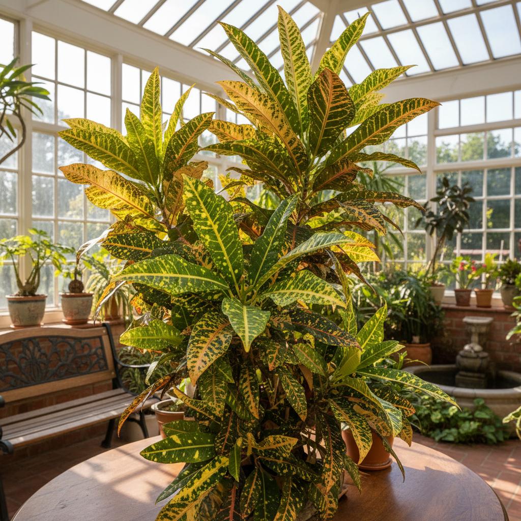 Goldstaub-Kroton (Codiaeum variegatum 'Gold Dust')