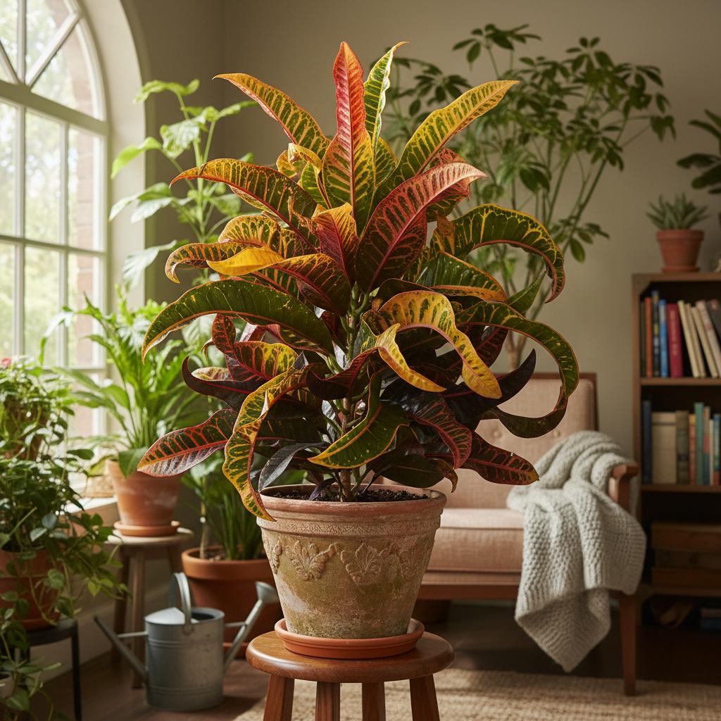 Buntblattcodieum 'Mammy' (Codiaeum variegatum 'Mammy')