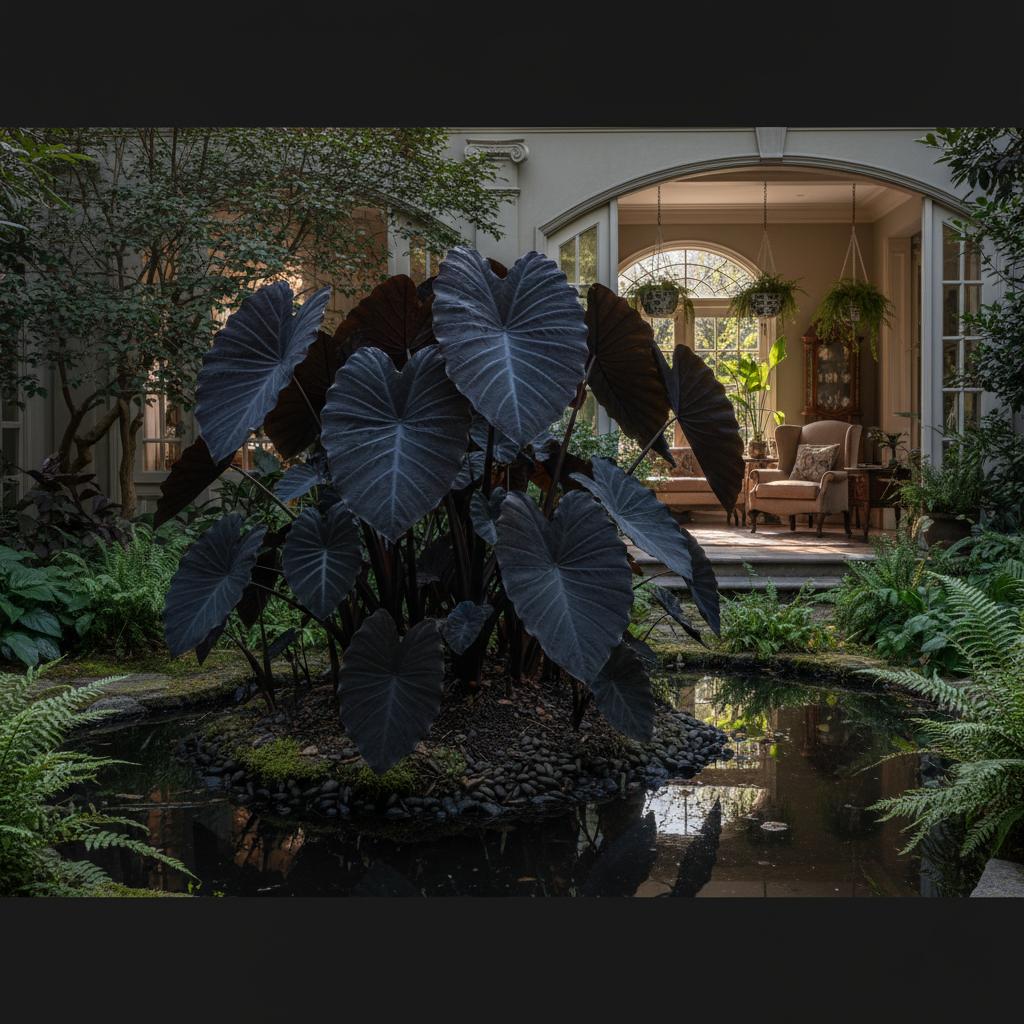 Black Swan Elephant Ear (Colocasia 'Black Swan')