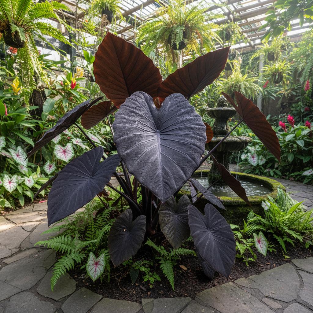 Black Ripple Elephant Ear (Colocasia esculenta 'Black Ripple')