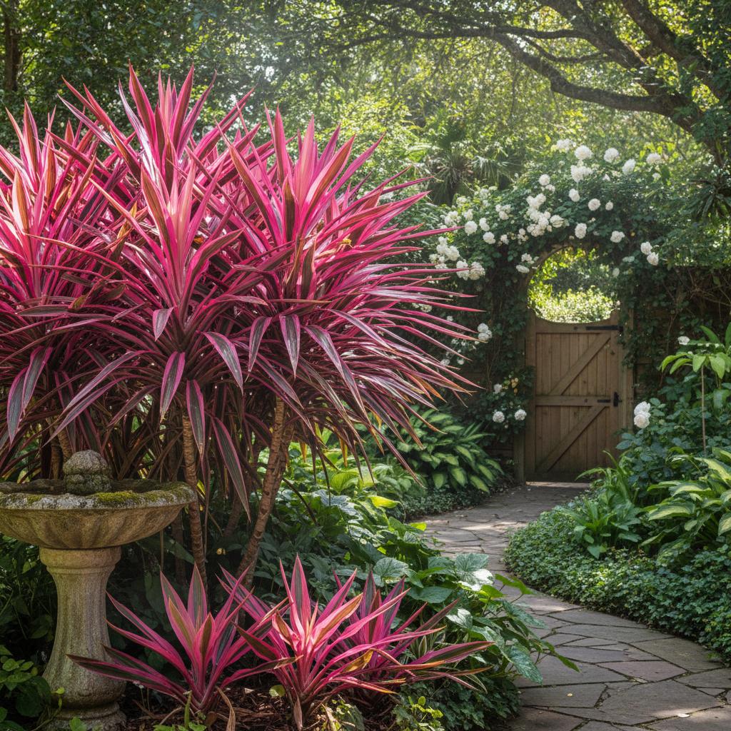 Elektrisch Rosa Kordylinie (Cordyline banksii ‘Electric Pink’)