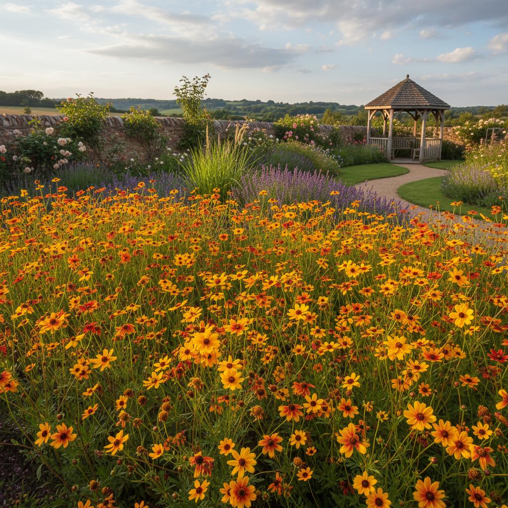 ハルシャギク (Coreopsis tinctoria)