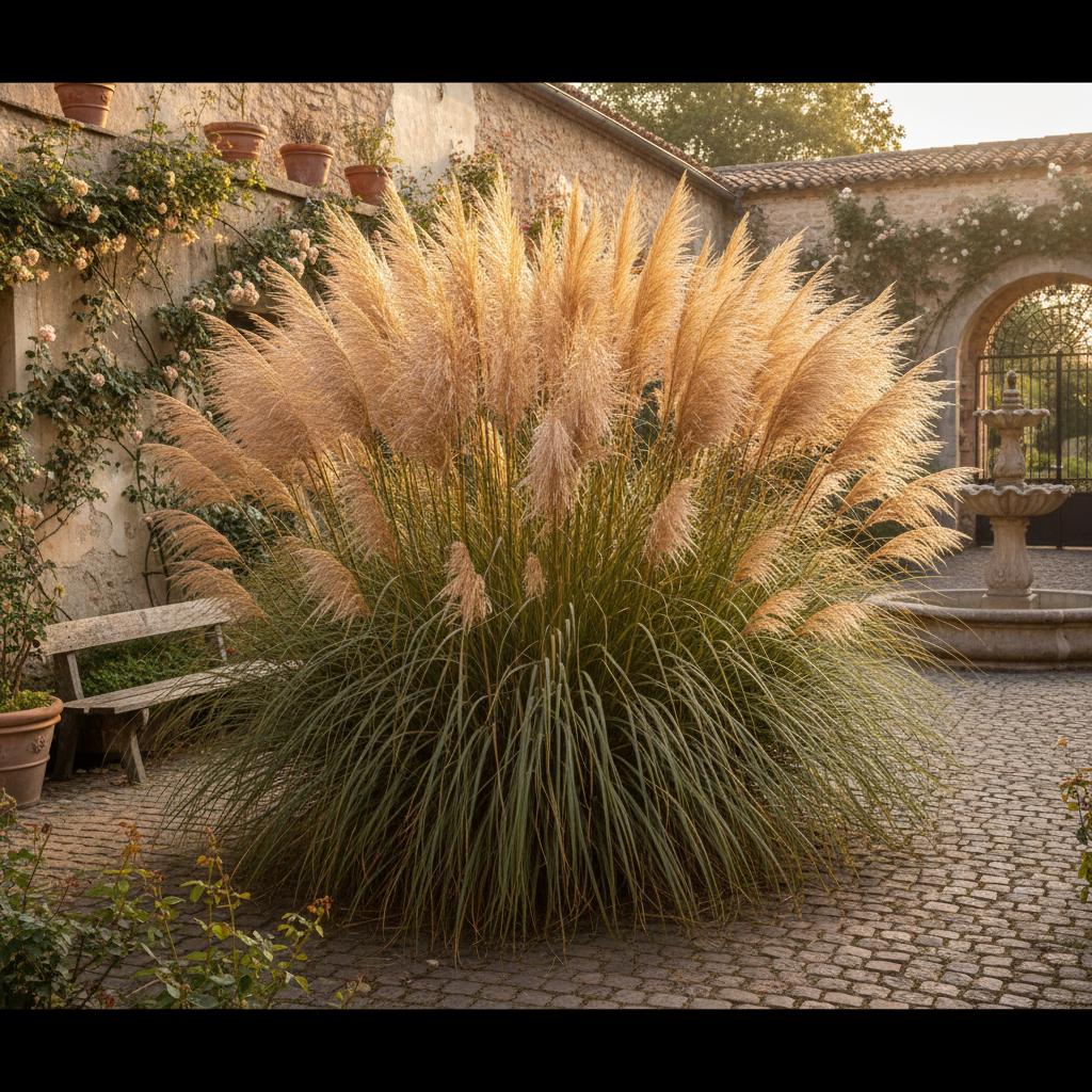 Goldenes Pampasgras (Cortaderia fulvida)