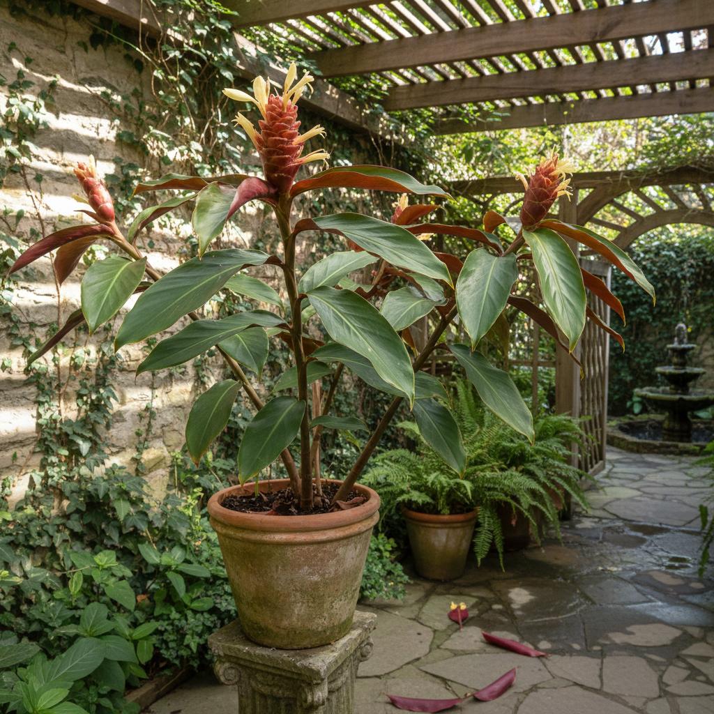 Rotblatt-Costus (Costus erythrophyllus)