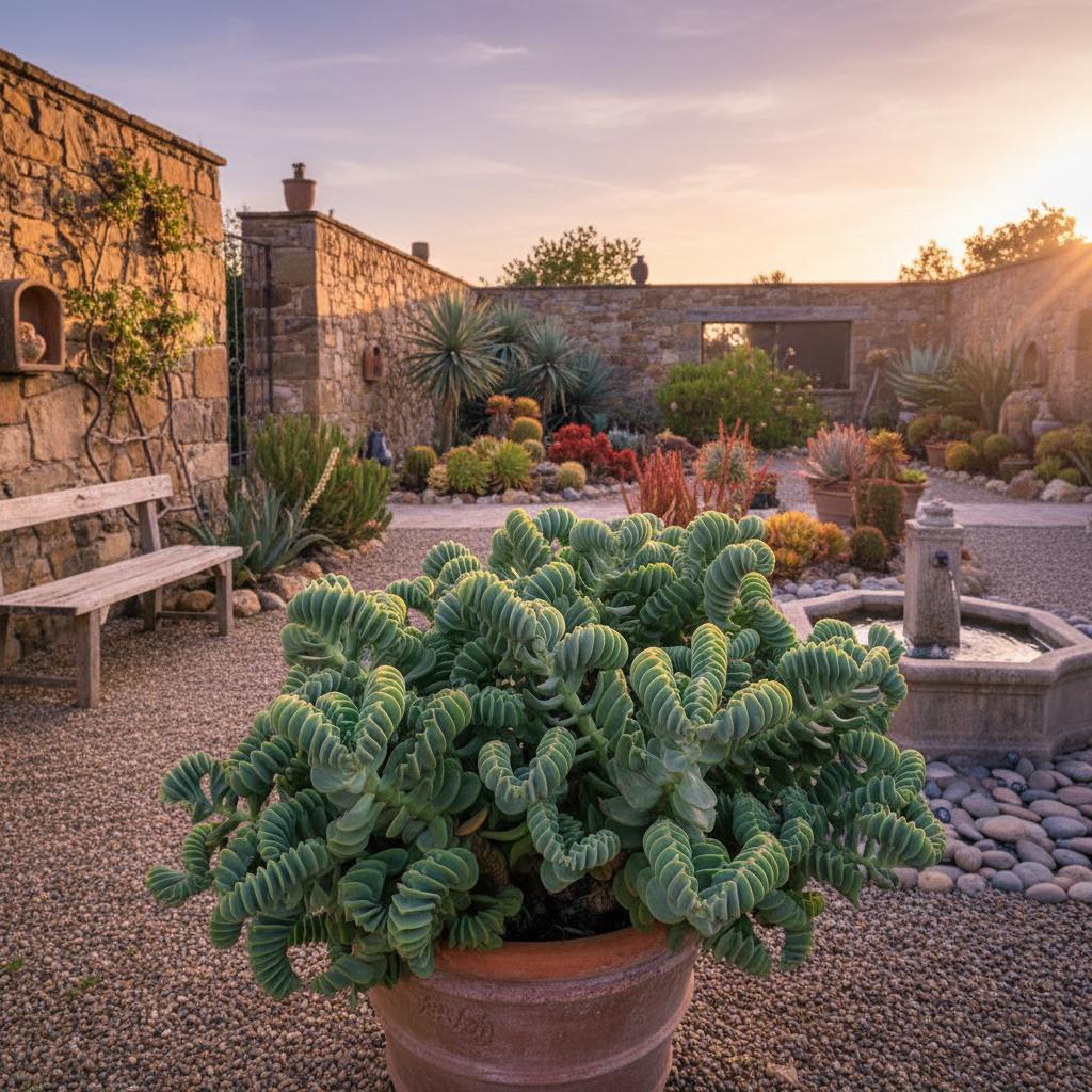 Wellblättrige Dickblattbaum (Crassula arborescens undulatifolia)