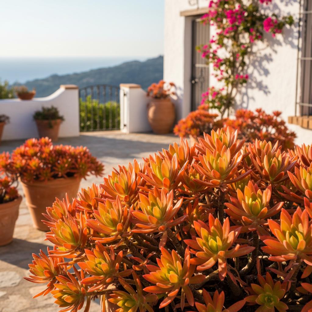 Campfire Crassula (Crassula capitella Campfire)