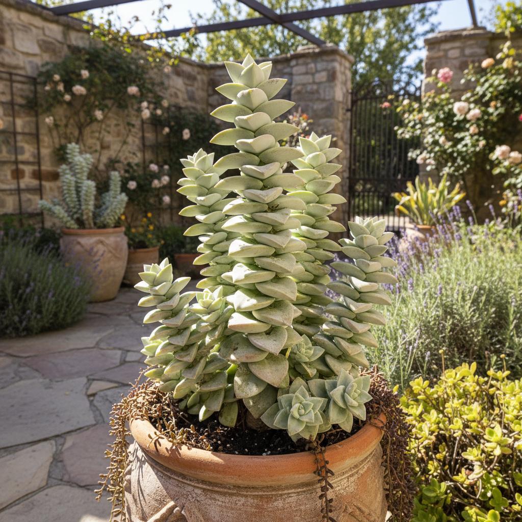 Elfenbeinturm-Crassula (Crassula 'Ivory Tower')