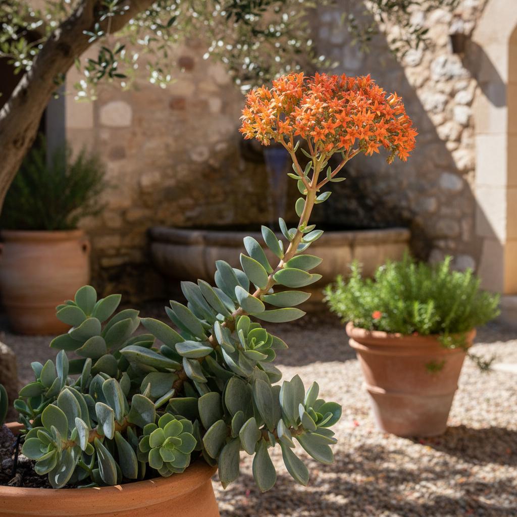 Sichelblättrige Dickblatt (Propellerpflanze) (Crassula falcata)