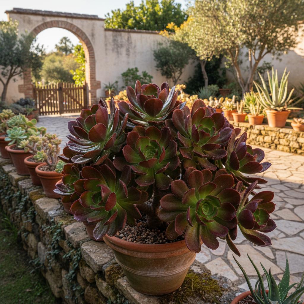 Burgundy Broadleaf Crassula (Crassula platyphylla 'Burgundy')