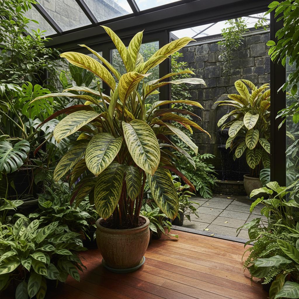 Ctenanthe a macchie gialle (Pianta Never Never) (Ctenanthe lubbersiana)