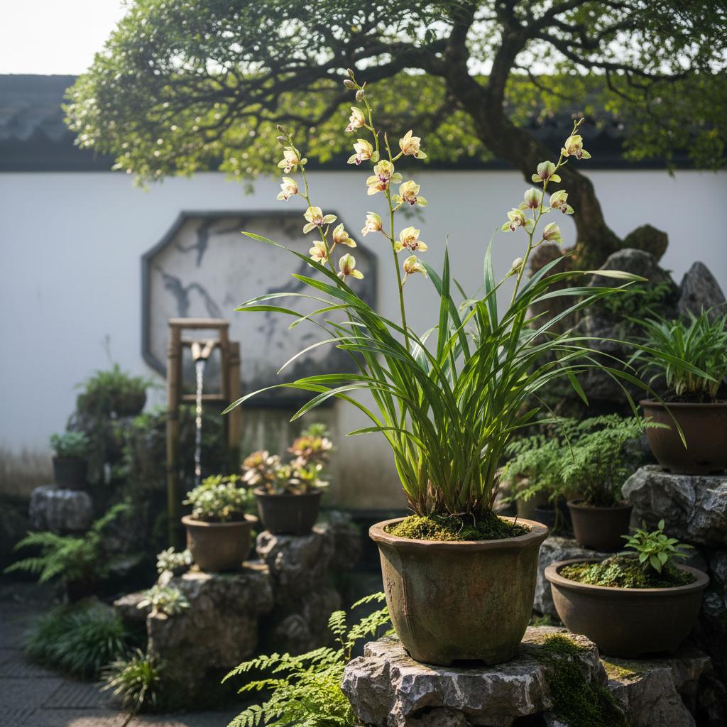 Chinesische Cymbidie (Cymbidium sinense)