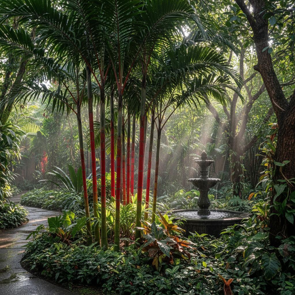 Rote Siegelwachspalme (Cyrtostachys renda)