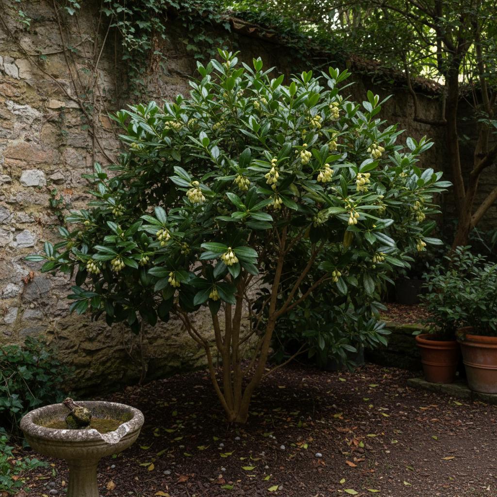 Lorbeerblättriger Seidelbast (Daphne laureola)