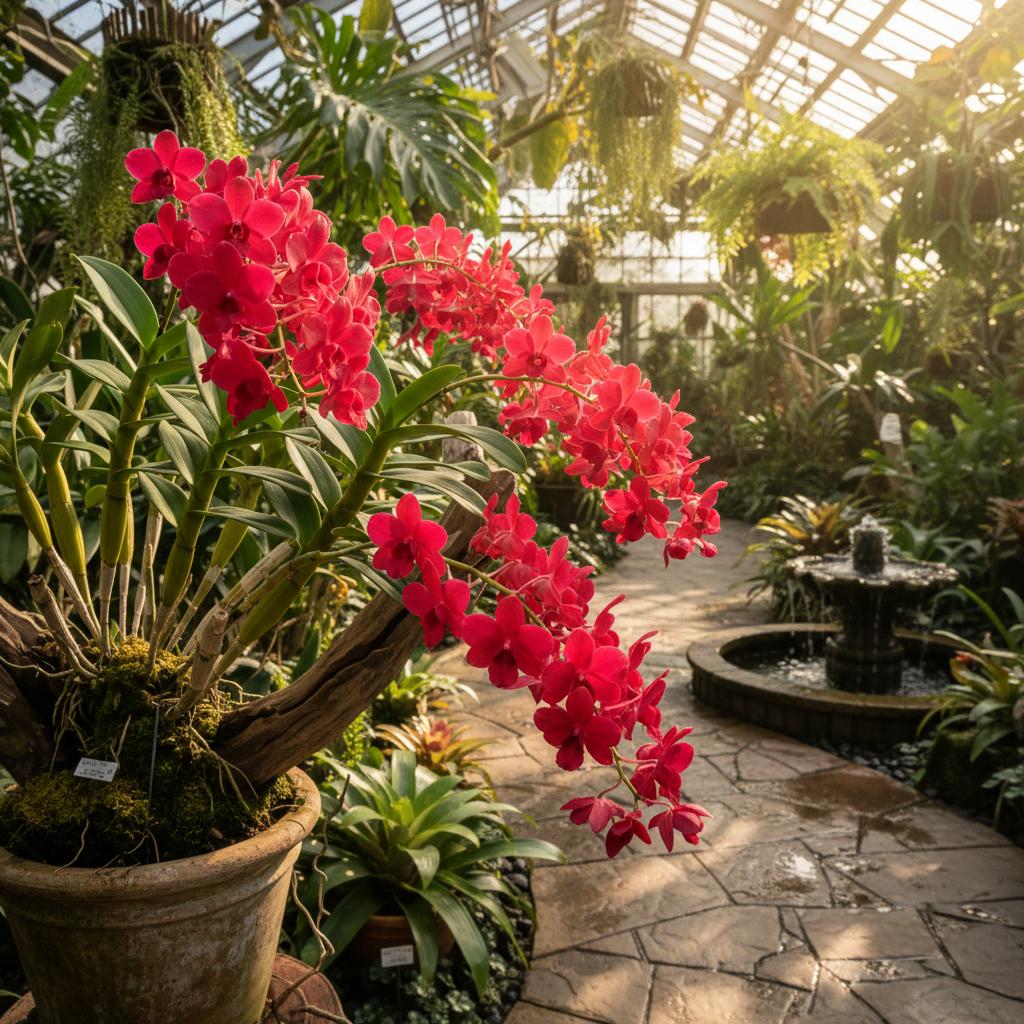 Rote Dendrobium-Orchidee (Dendrobium Poper Red)