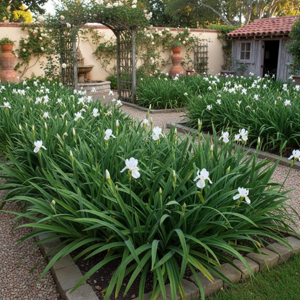 Weiße Dietes-Hybride (Dietes × 'Nola Alba')