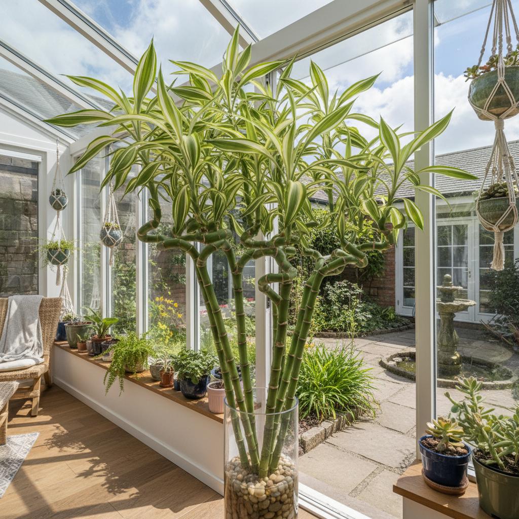 Variegierte Glücksfeder (Dracaena braunii variegata)