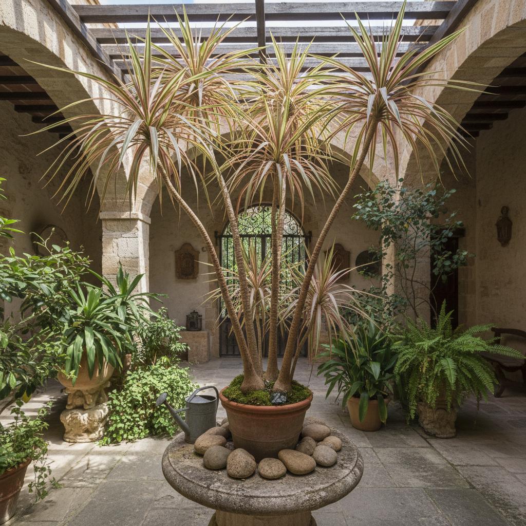 Dreifarbiger Drachenbaum (Dracaena marginata 'Tricolor')