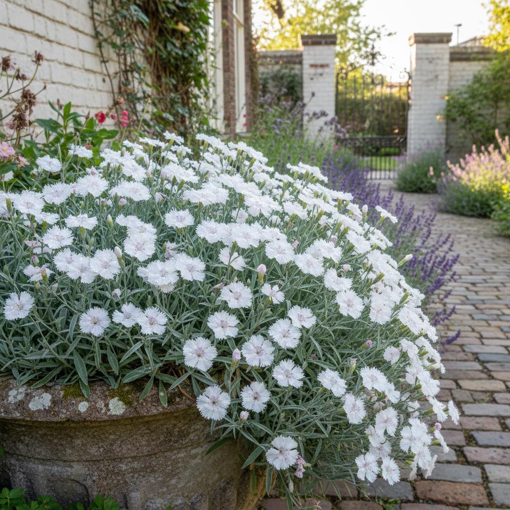 Nelke 'Early Bird Frosty' (Dianthus 'Early Bird Frosty')