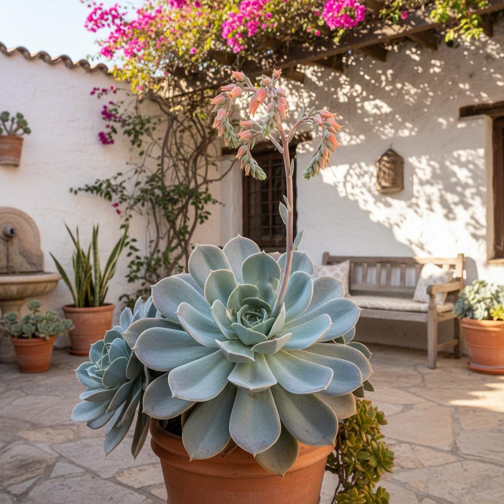 Lila-Echeverie 'Jessica' (Echeveria lilacina 'Jessica')