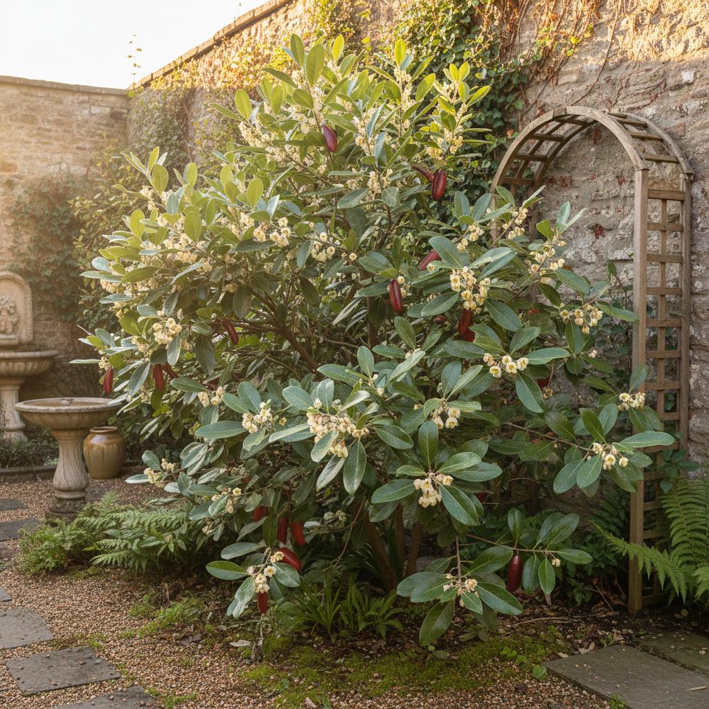 Groblättrige Ölweide (Elaeagnus macrophylla)