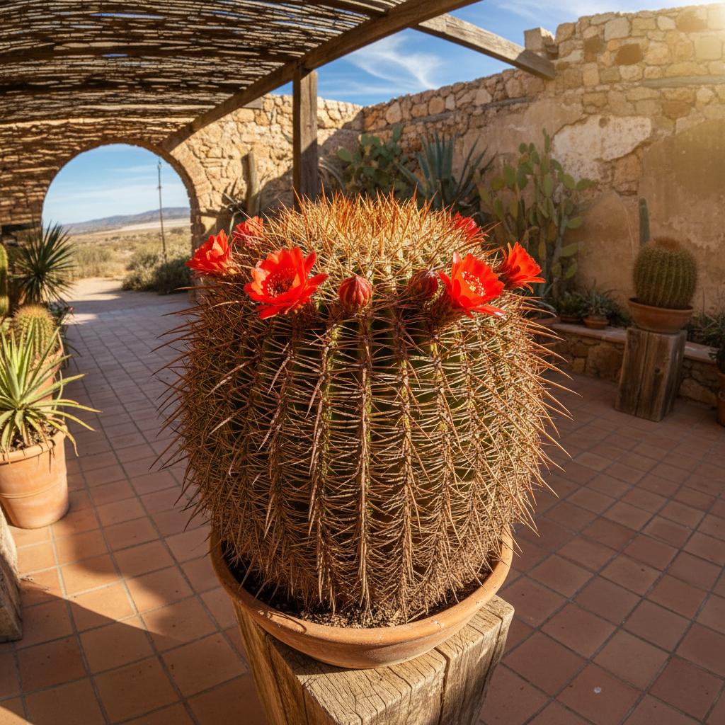 Rote Feuerkaktus (Ferocactus pilosus)