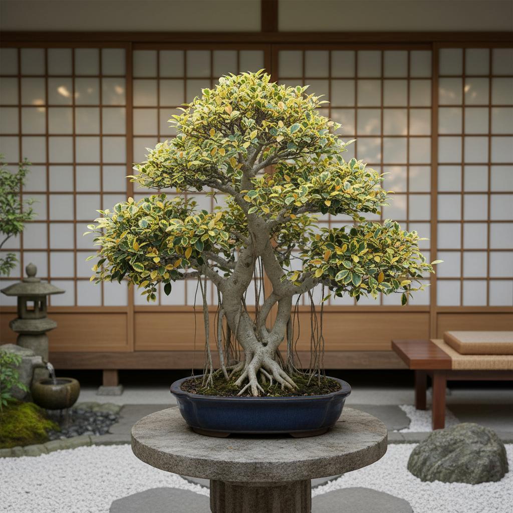 Goldener Feigenbaum 'Golden Gate' (Ficus microcarpa 'Golden Gate')