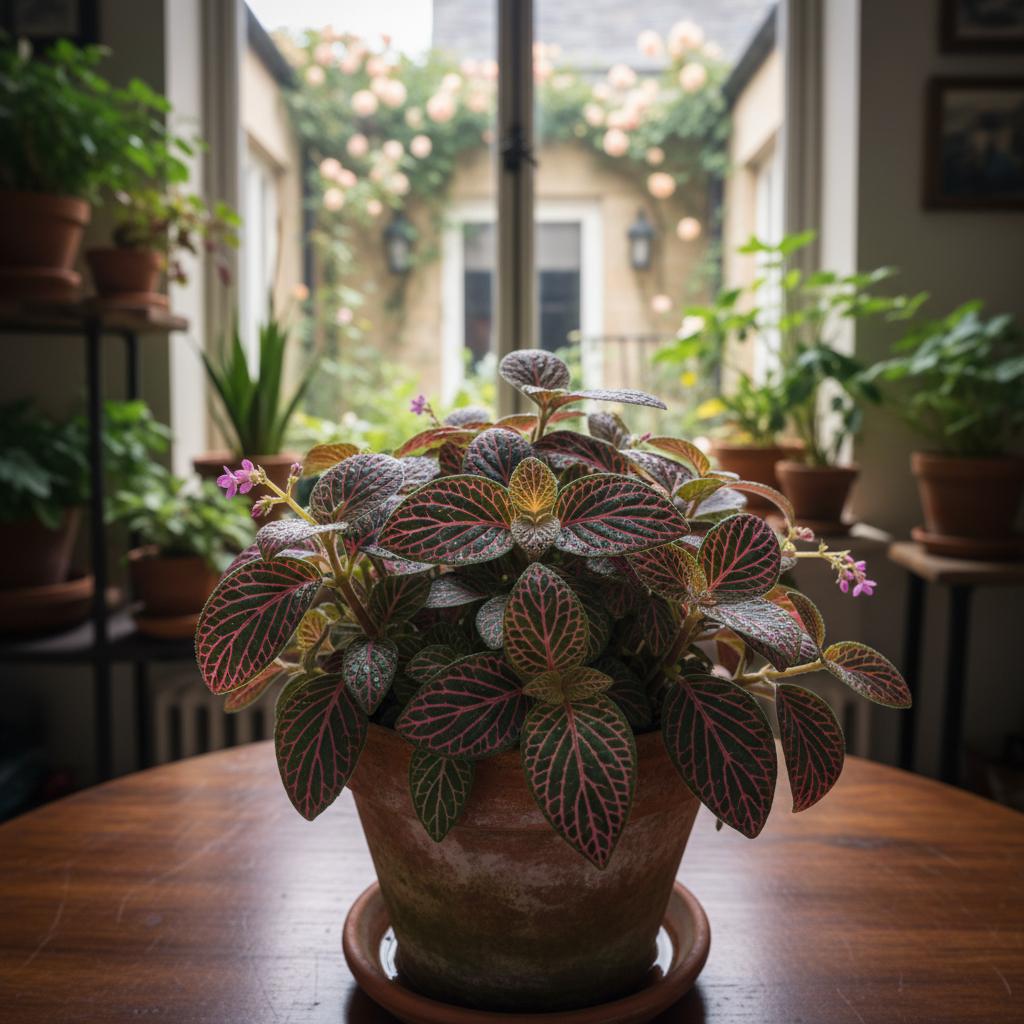 Mini-Rotader-Fittonie (Fittonia agyroneura 'Mini Red Vein')