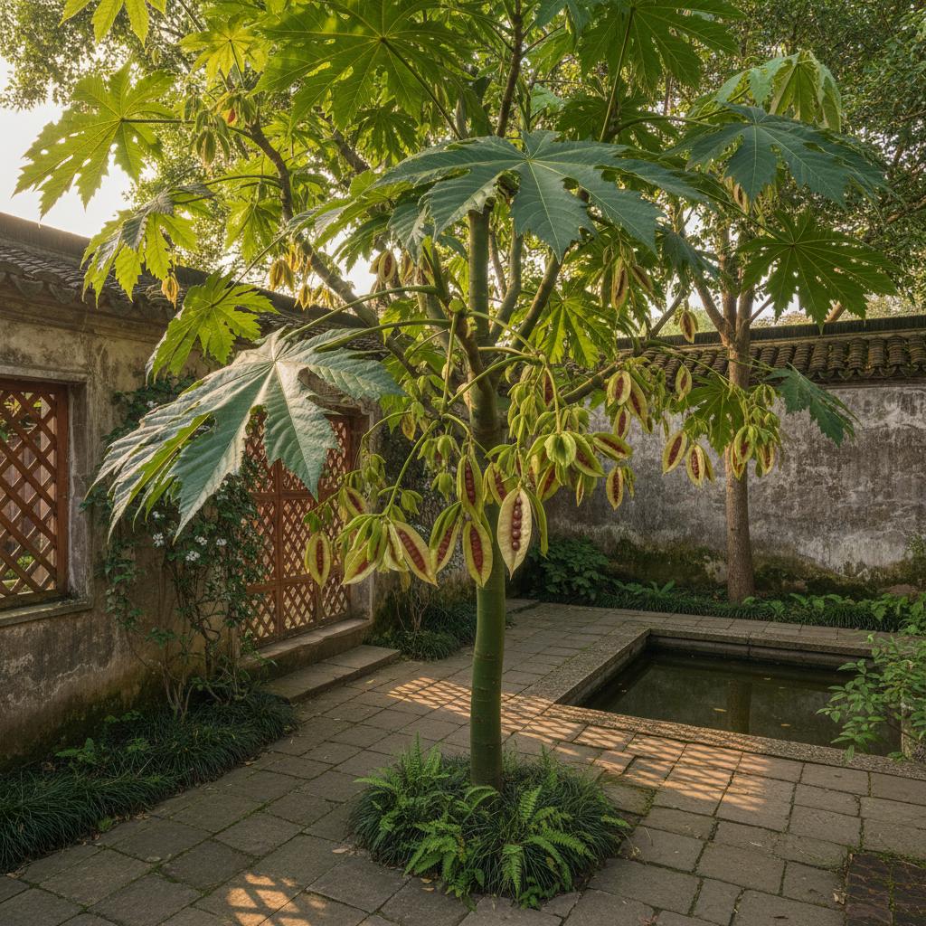 Chinesischer Schirmbaum (Firmiana simplex)