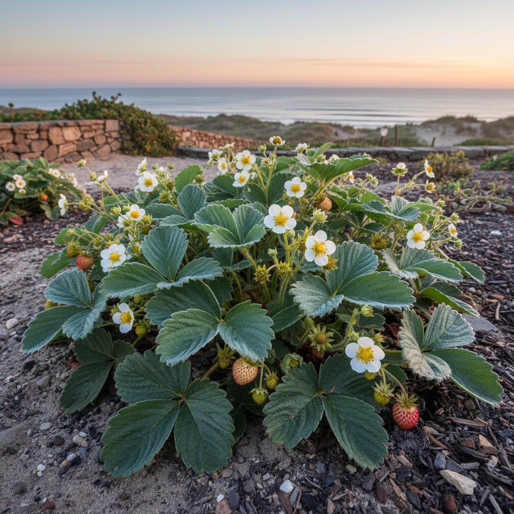 Chilenische Stranderdbeere (Fragaria chiloensis)