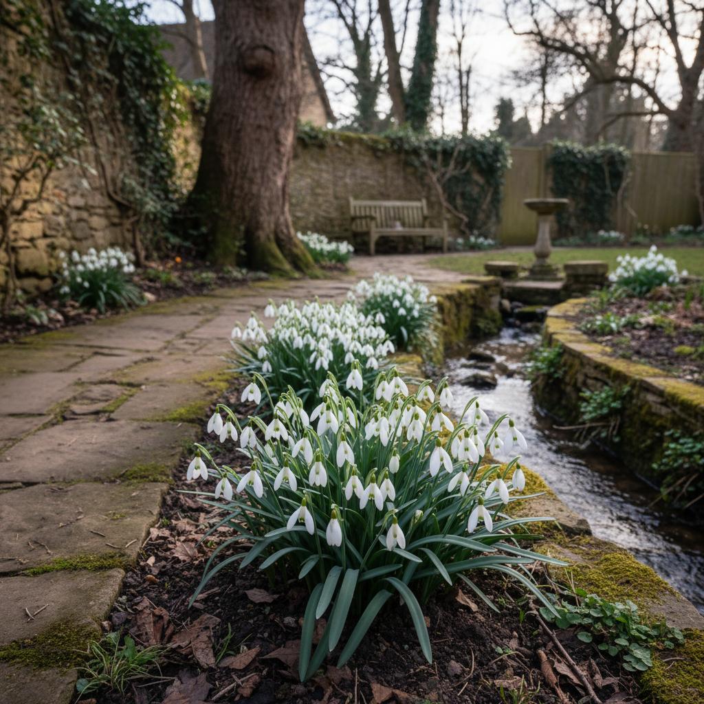Gefalteter Schneeglöckchen (Galanthus plicatus)