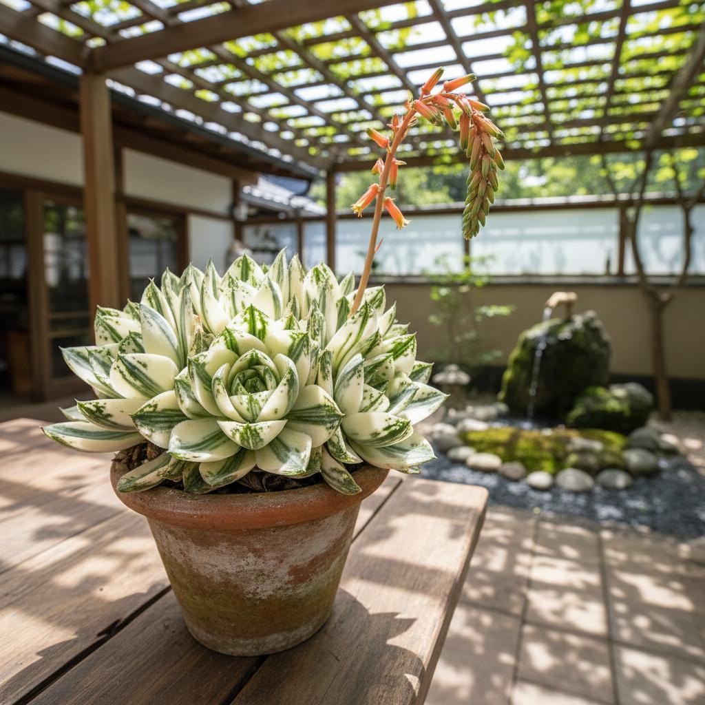 Bandschwanz-Gasterie 'Fuji Yuki Variegated' (Gasteria 'Fuji Yuki Variegated')