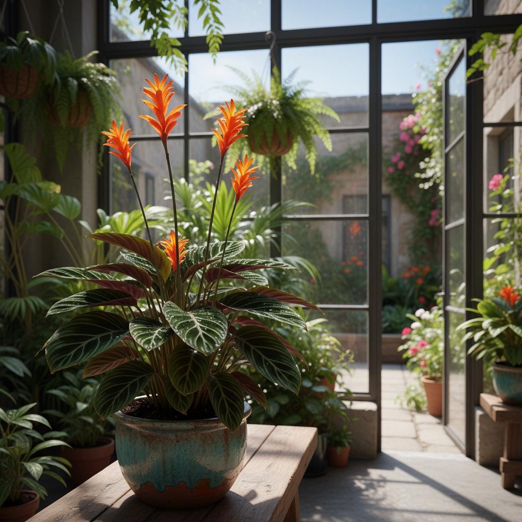 Feuerkralle-Kalathea (Goeppertia crocata 'Tassmania')