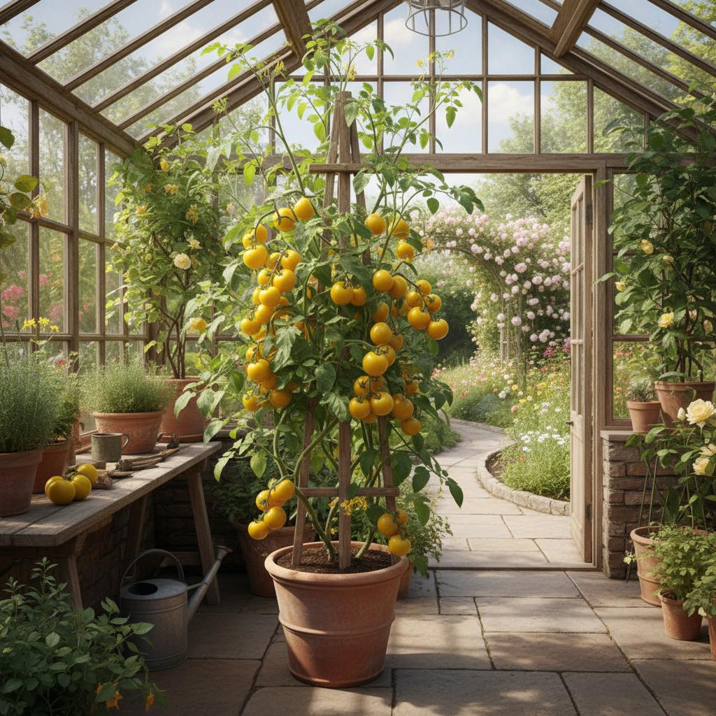 Goldener Erntetomate (Solanum lycopersicum 'Golden Harvest')