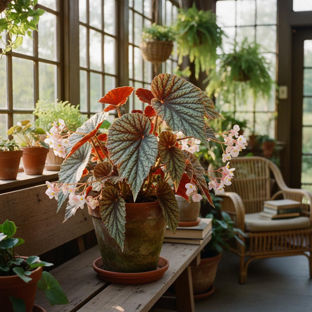 Begonia dalle foglie pelose (Begonia venosa)