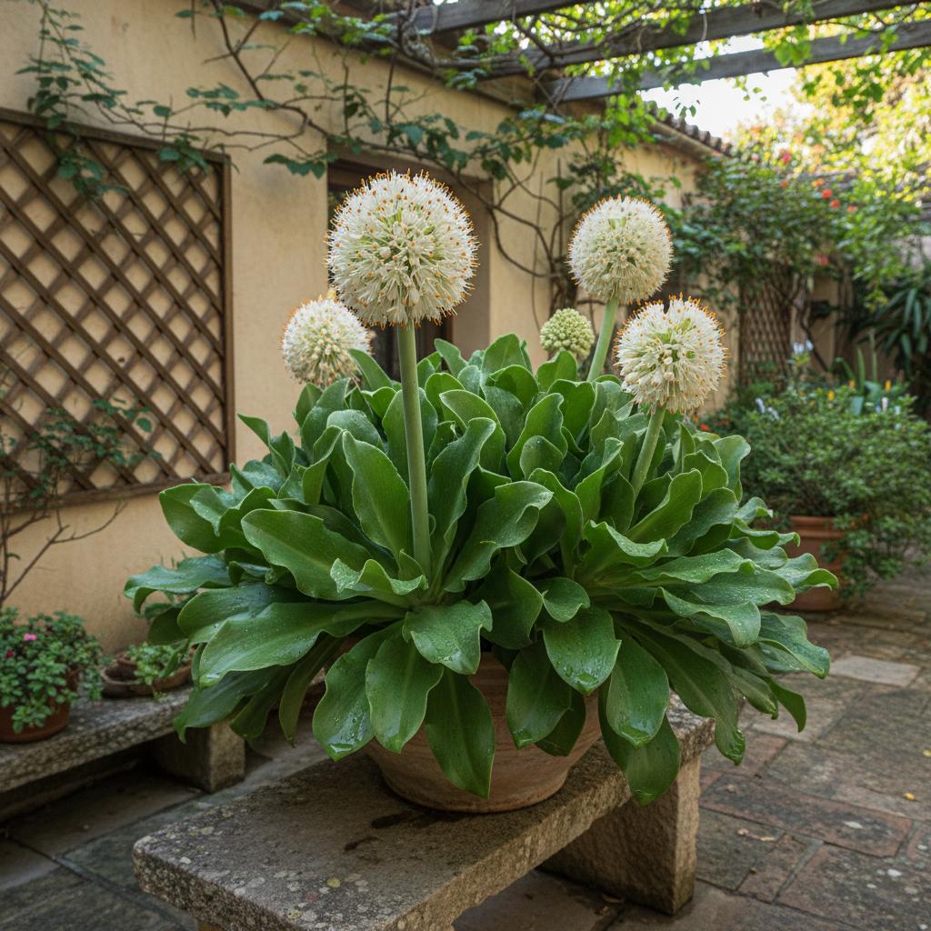 Haemanthus bianco (Pianta di sangue bianco) (Haemanthus albiflos)