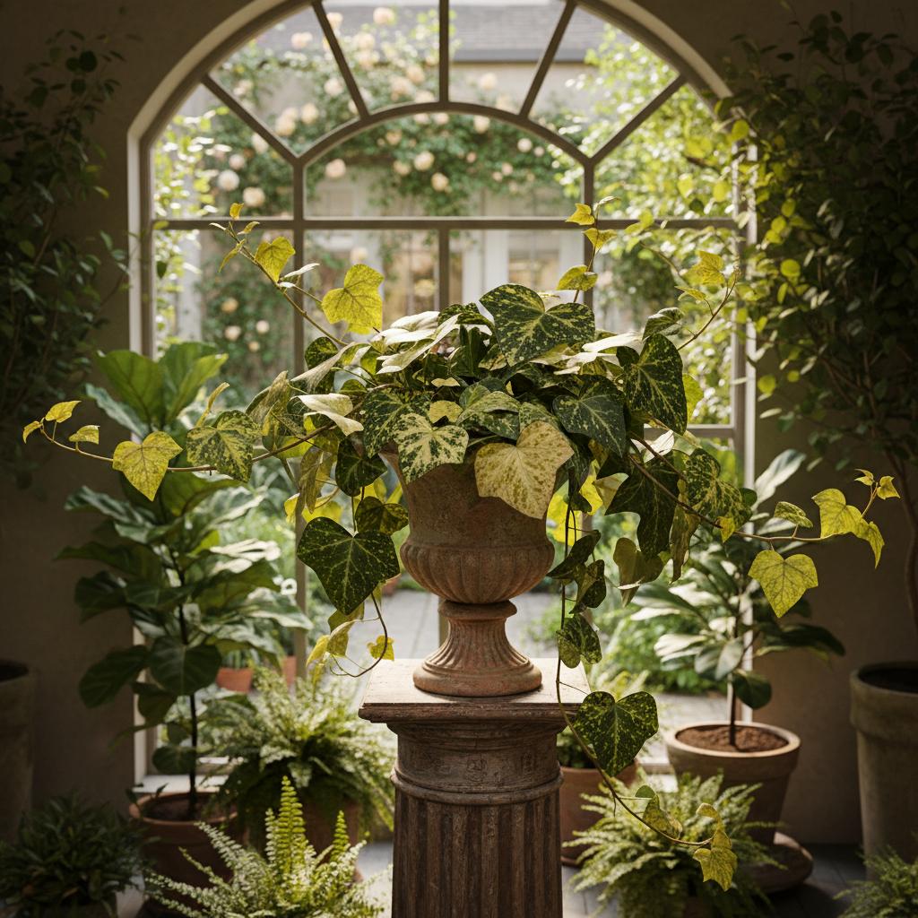 ゴールドダストヘデラ（イボタヘデラの園芸品種） (Hedera helix 'Gold Dust')