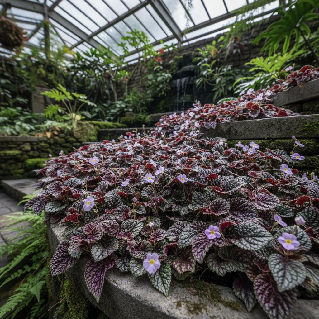 Pianta a Gaufra (Pianta della Wafla) (Hemigraphis alternata)