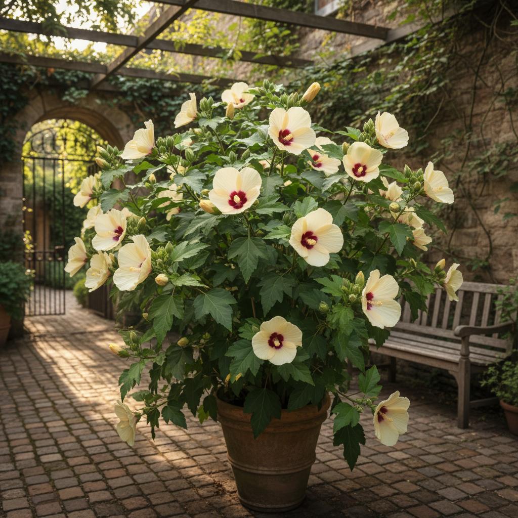 Hibiscus a foglie spesse (Hibiscus calyphyllus)