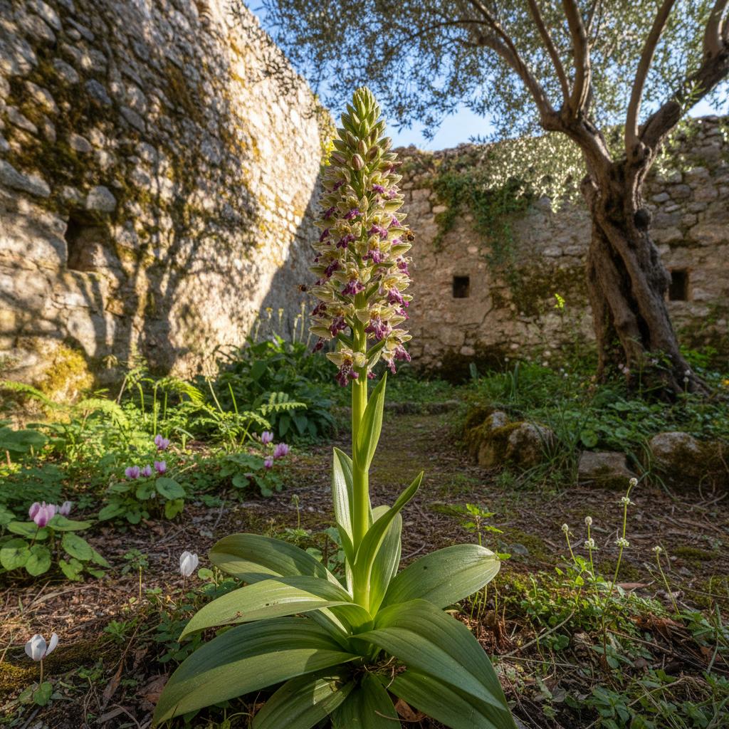 Orchidea lingua di cavallo robertiana (Himantoglossum robertianum)