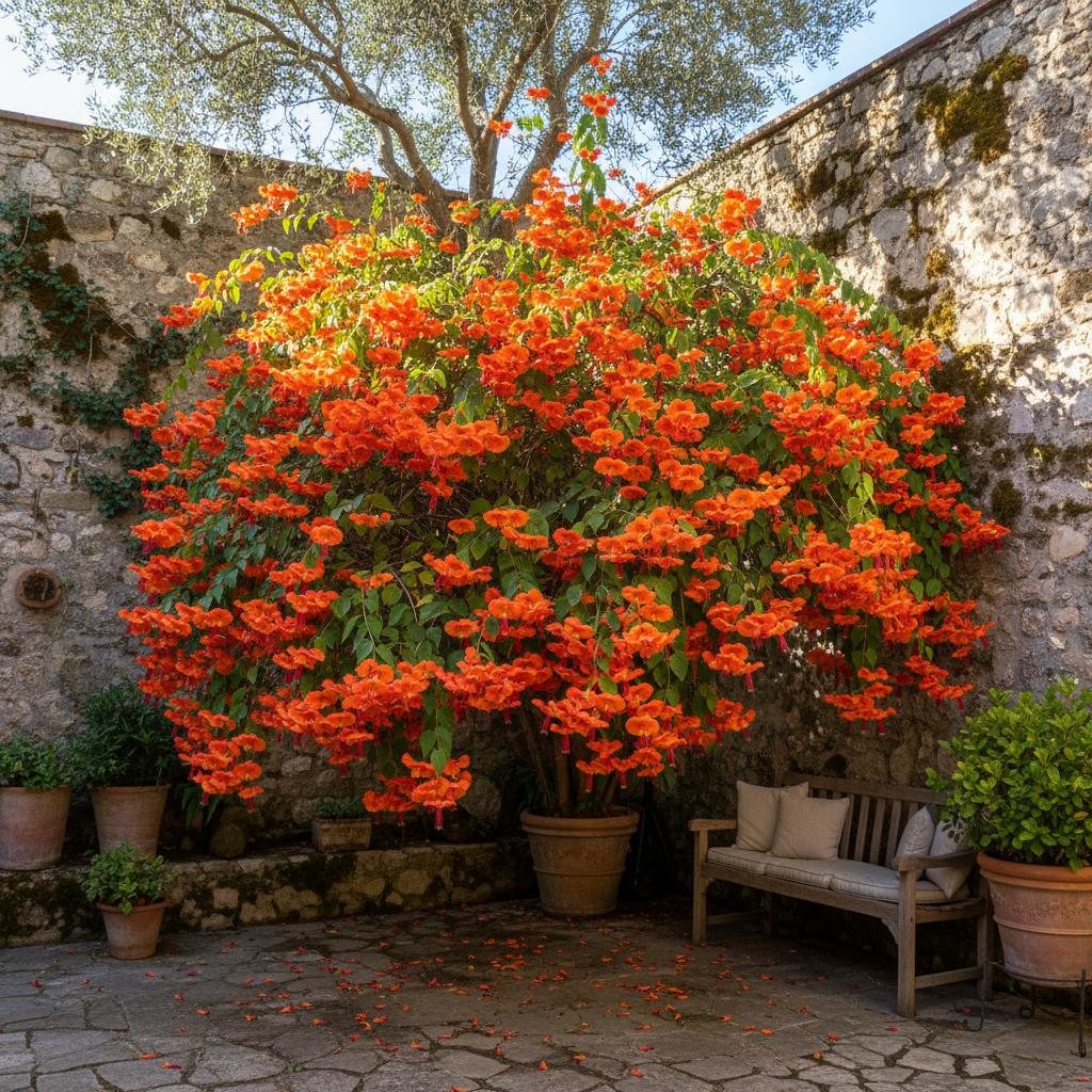 Pianta del Cappello Cinese (Holmskioldia sanguinea)