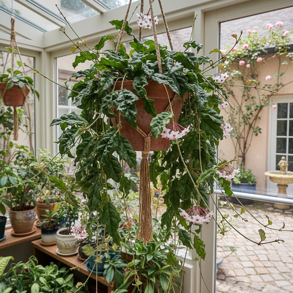 Hoya Carnosa Krinkle 8 (Hoya a foglie arricciate) (Hoya carnosa 'Krinkle 8')