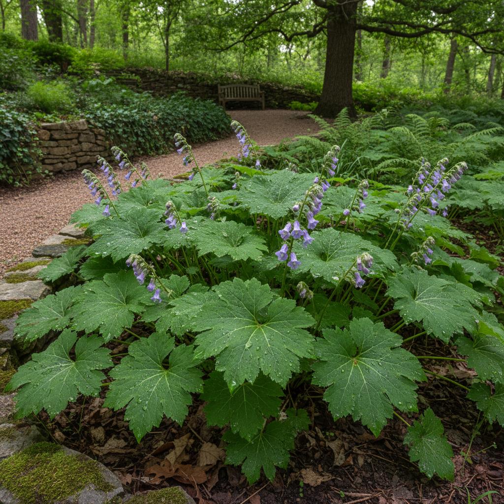 Foglia d'acqua a foglie grandi (Hydrophyllum macrophyllum)