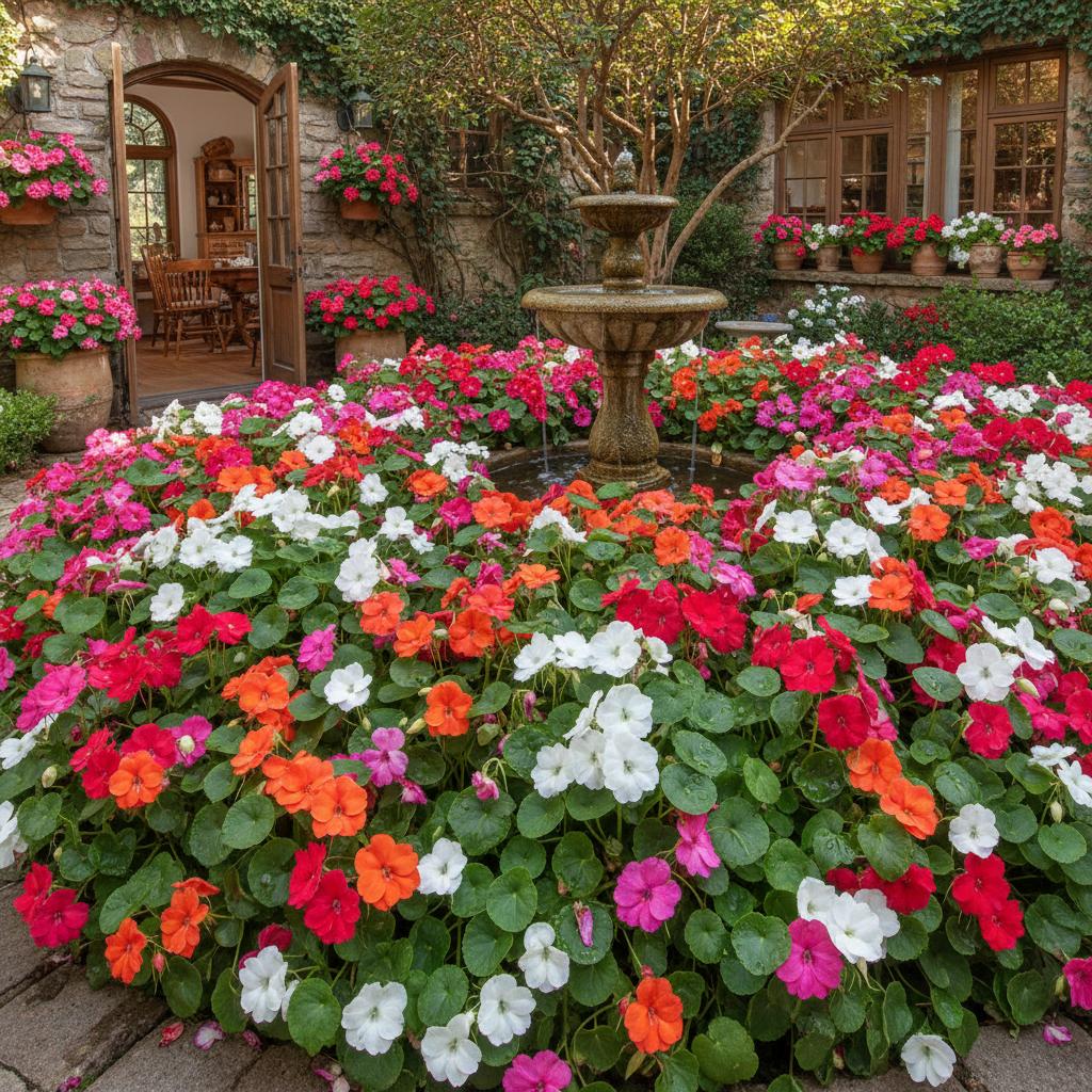 Buscheliges Springkraut (Impatiens walleriana)