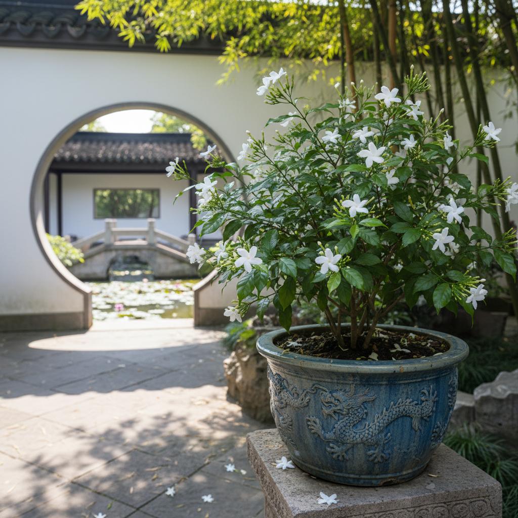 Gelsomino sambac o Gelsomino arabo (Jasminum sambac)