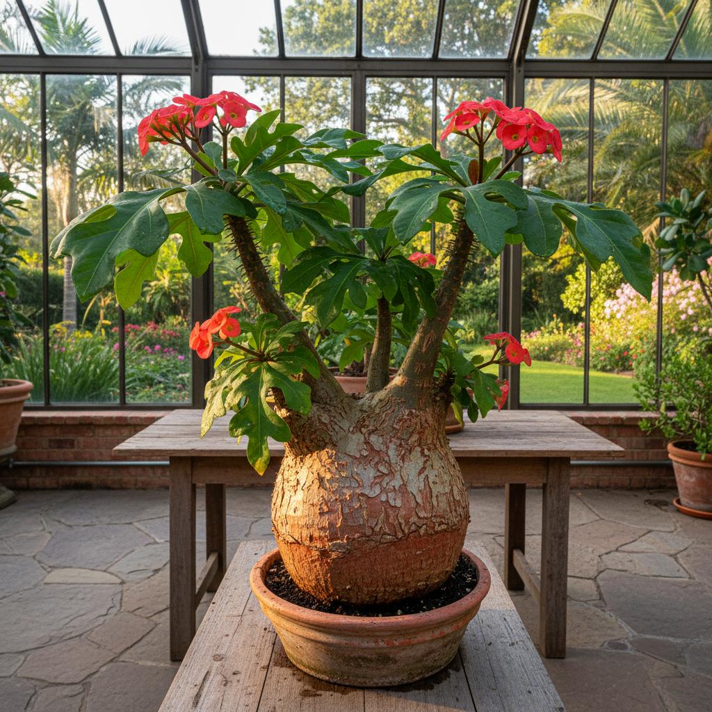 Jatropha a Piede Grosso (Pianta Gomma) (Jatropha podagrica)