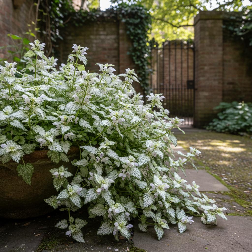 Weiße Taubnessel 'White Nancy' (Lamium maculatum 'White Nancy')