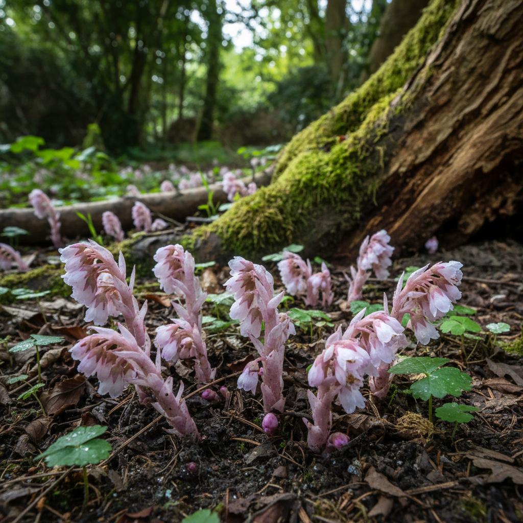 Schuppenblütige Wurzelblume (Erdmännchen) (Lathraea squamaria)
