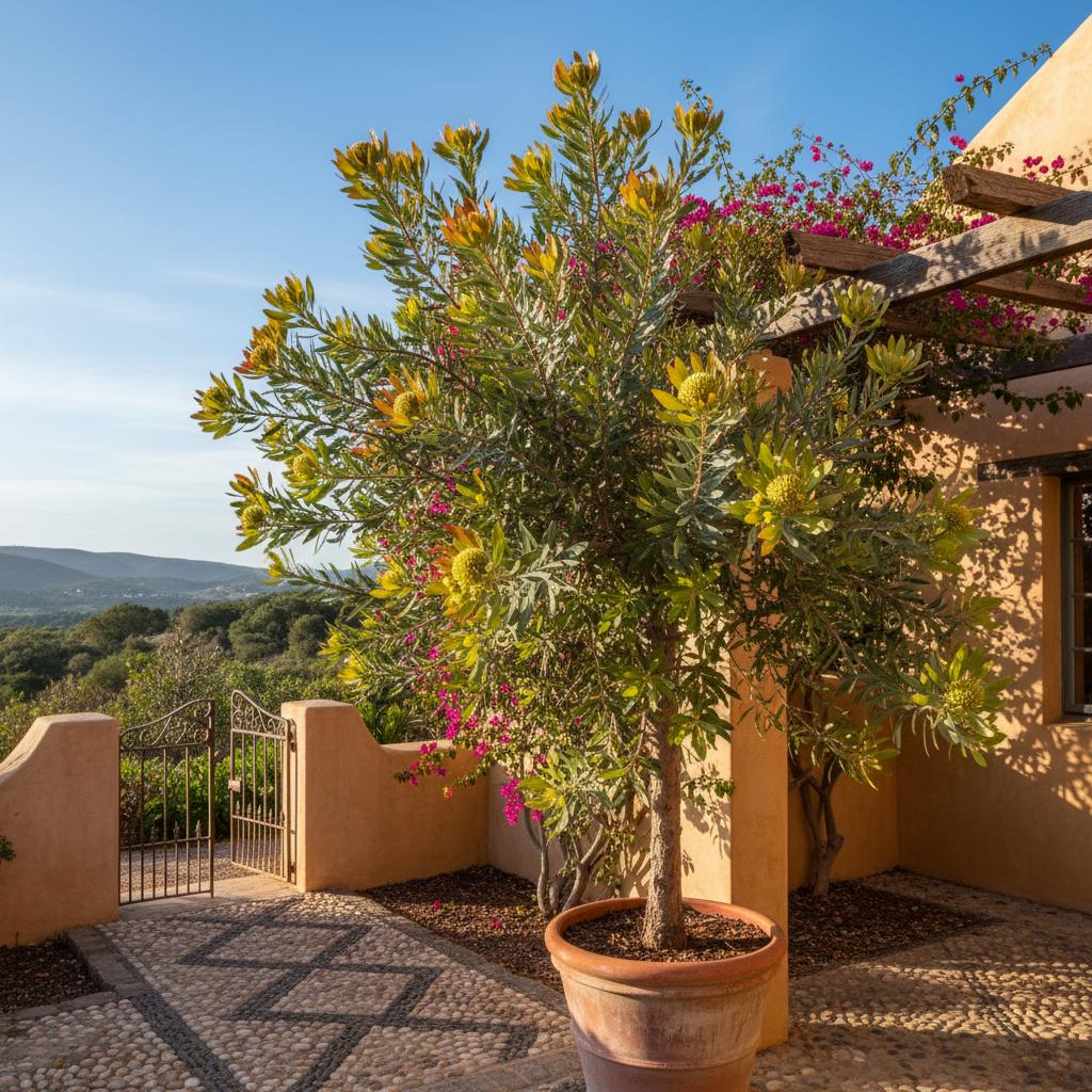 Goldene Strauchblume (Leucadendron laureolum)